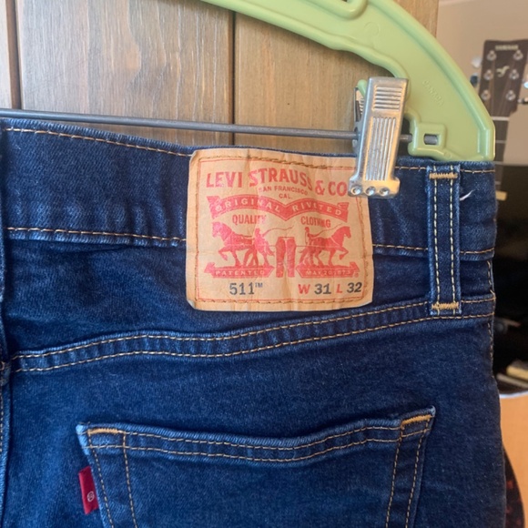 Levi’s 511 Dark Denim Jeans 31x32 - Picture 3 of 5
